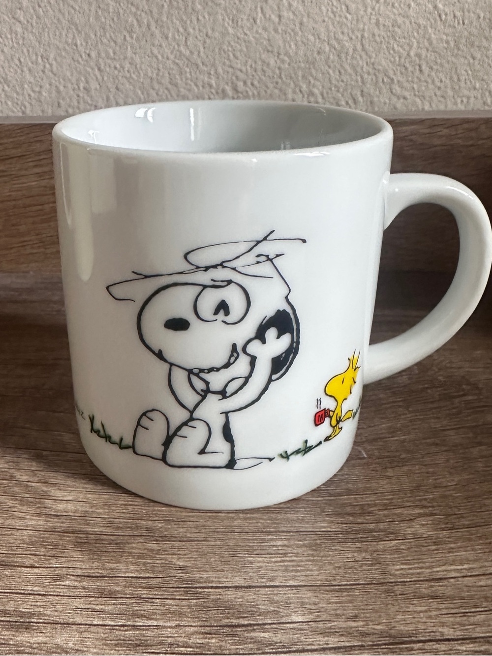 VTG Snoopy & Woodstock White Ceramic Coffee Mug